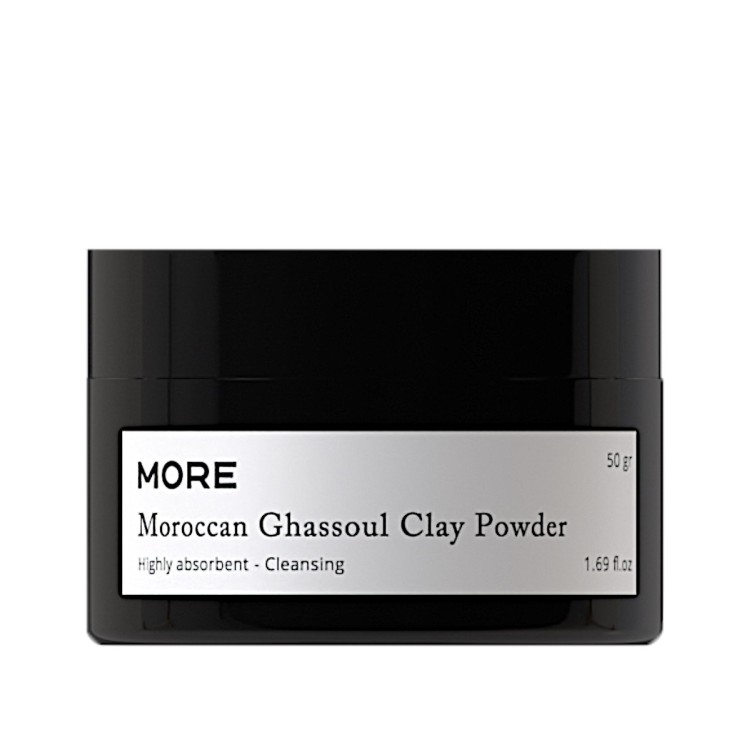 More Natural Moroccan Ghassoul Clay Powder - Skin Whitening Clay Powder, 50 g